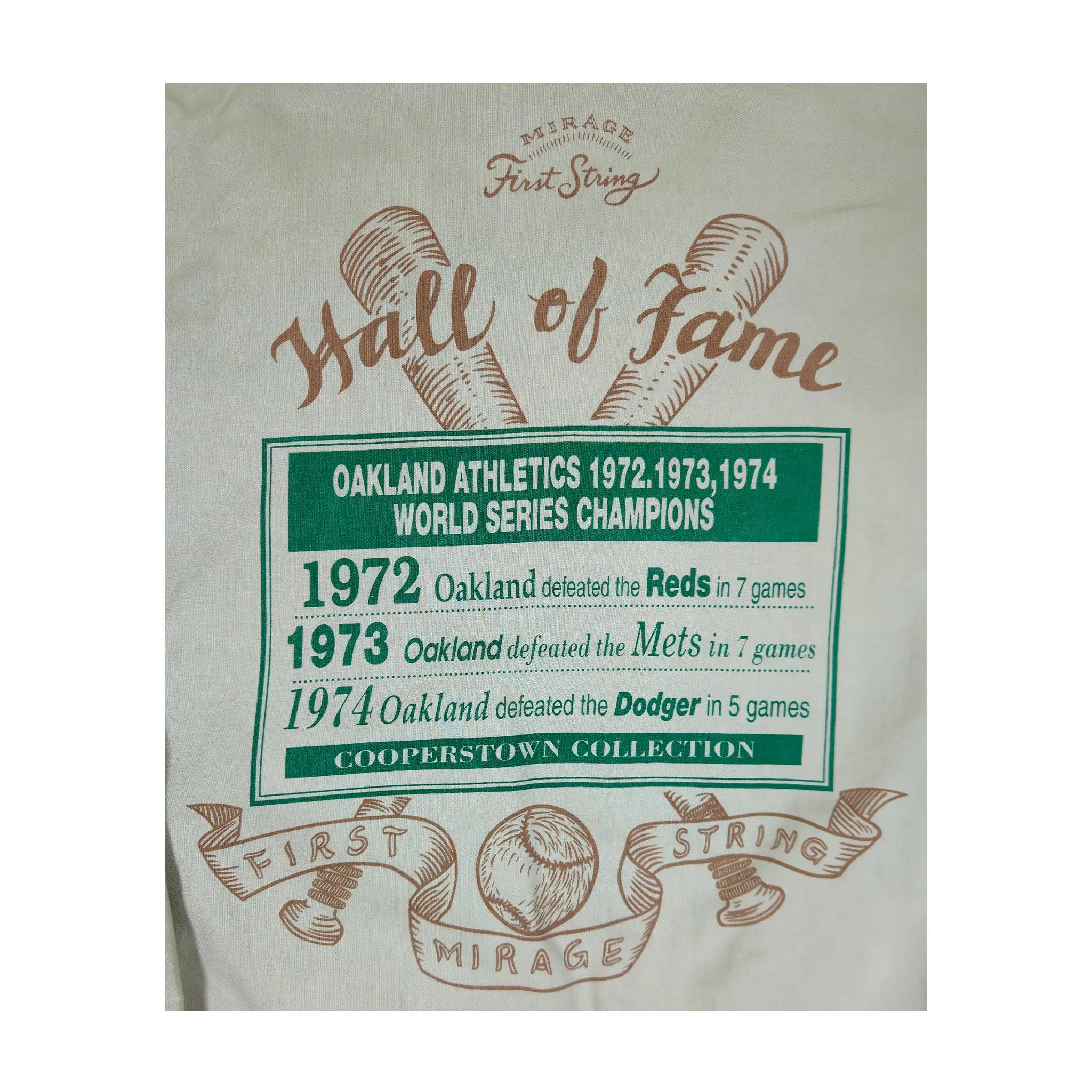 Vintage 90-talls Mirage "First String" Oakland A's Reversible World Series Bomberjakke
