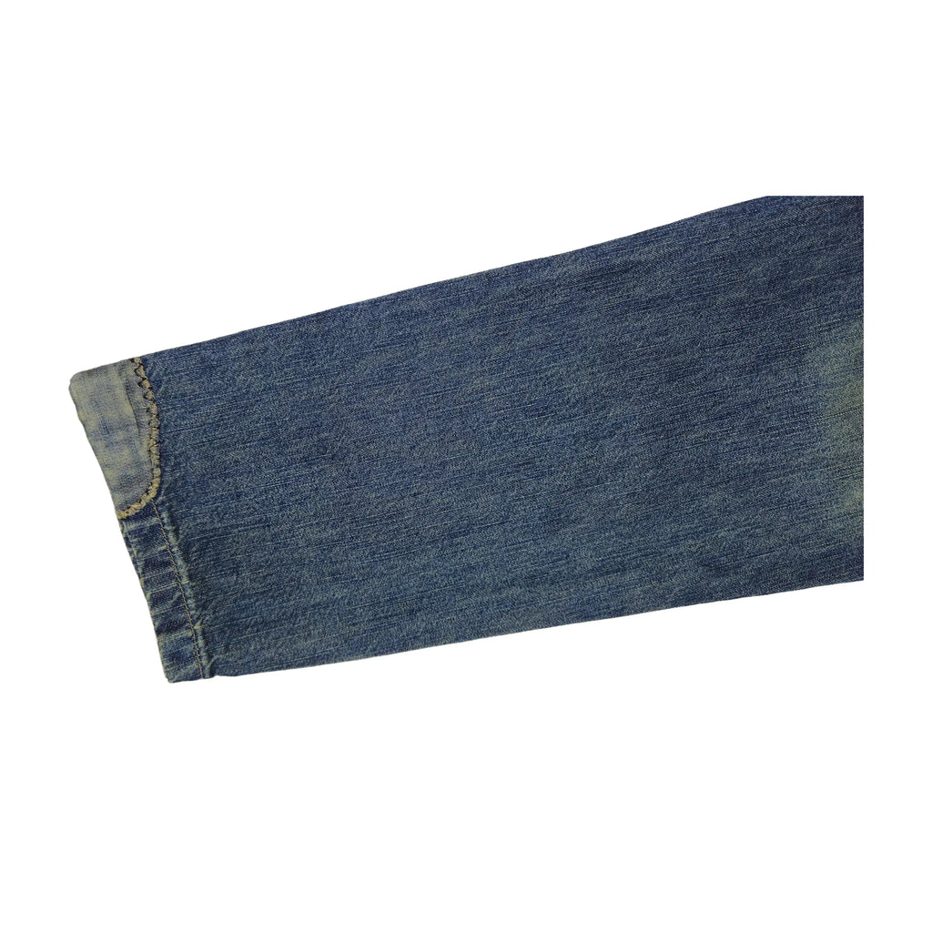 Vintage Y2K Ecko Unltd. Asymmetriske lappeteknikk jeans med flere paneler for skatere