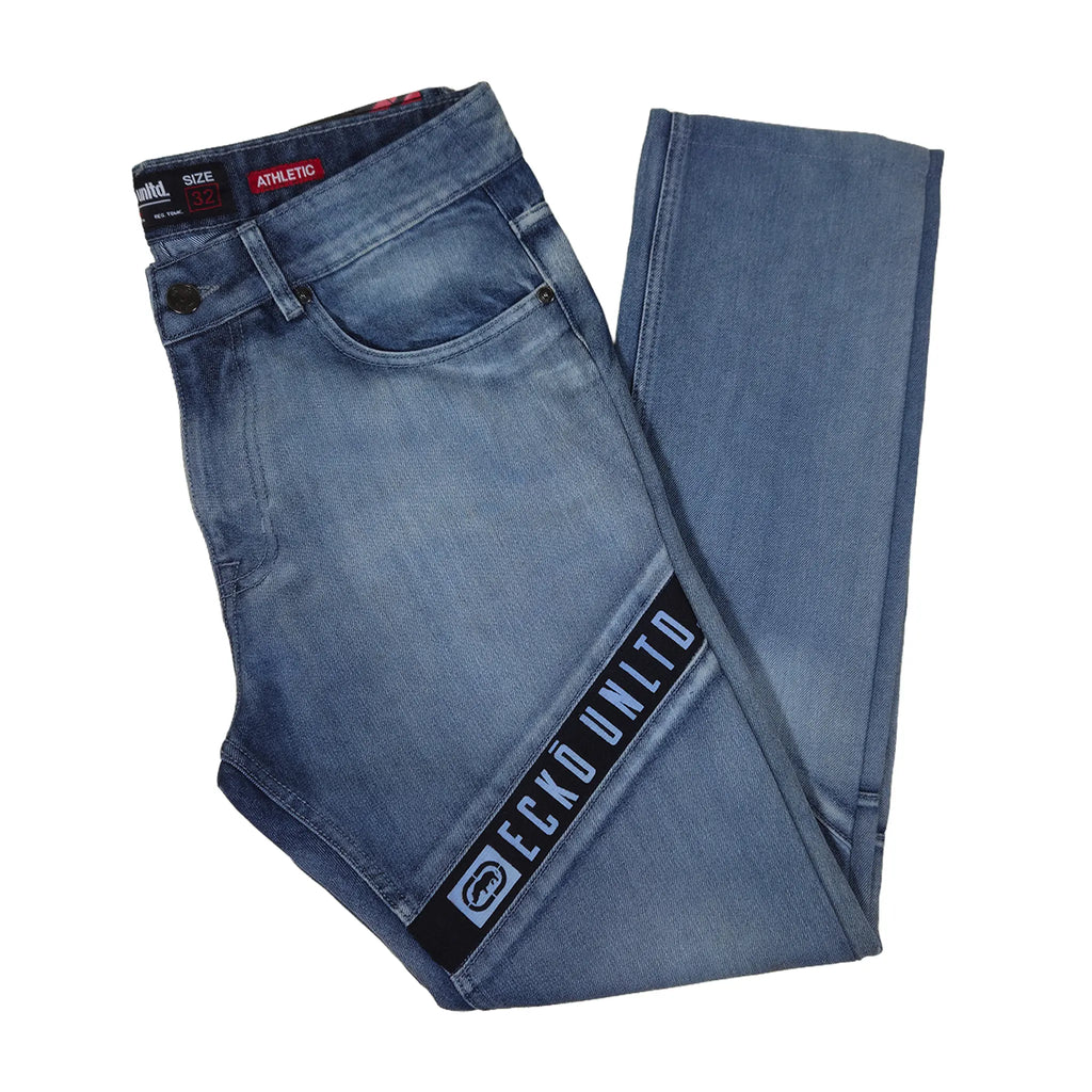 Vintage Y2K Ecko Unltd. Moto Straight Jeans med grafisk panel
