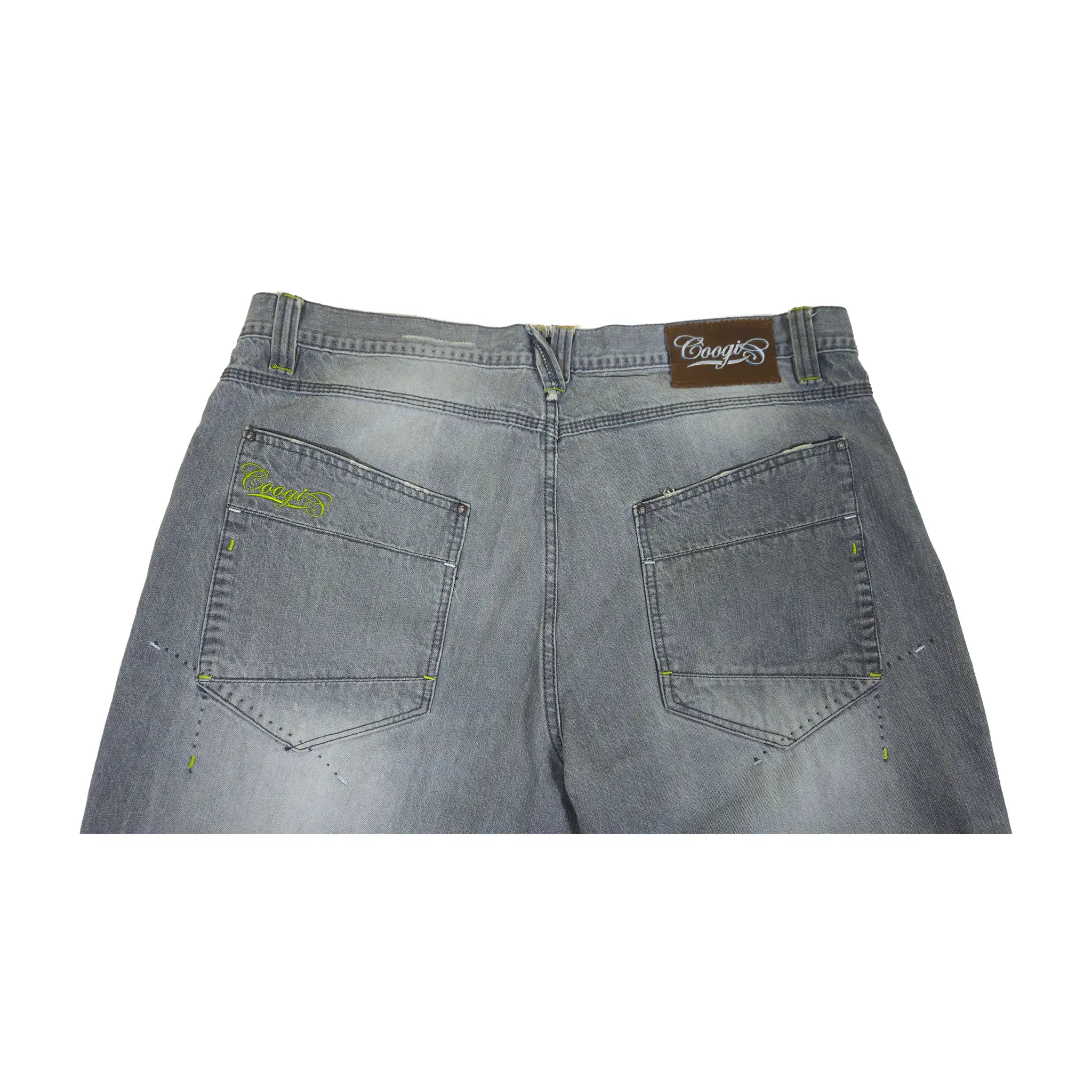 Vintage Y2K Coogi baggy jeans med kontrastsøm i falmet grå