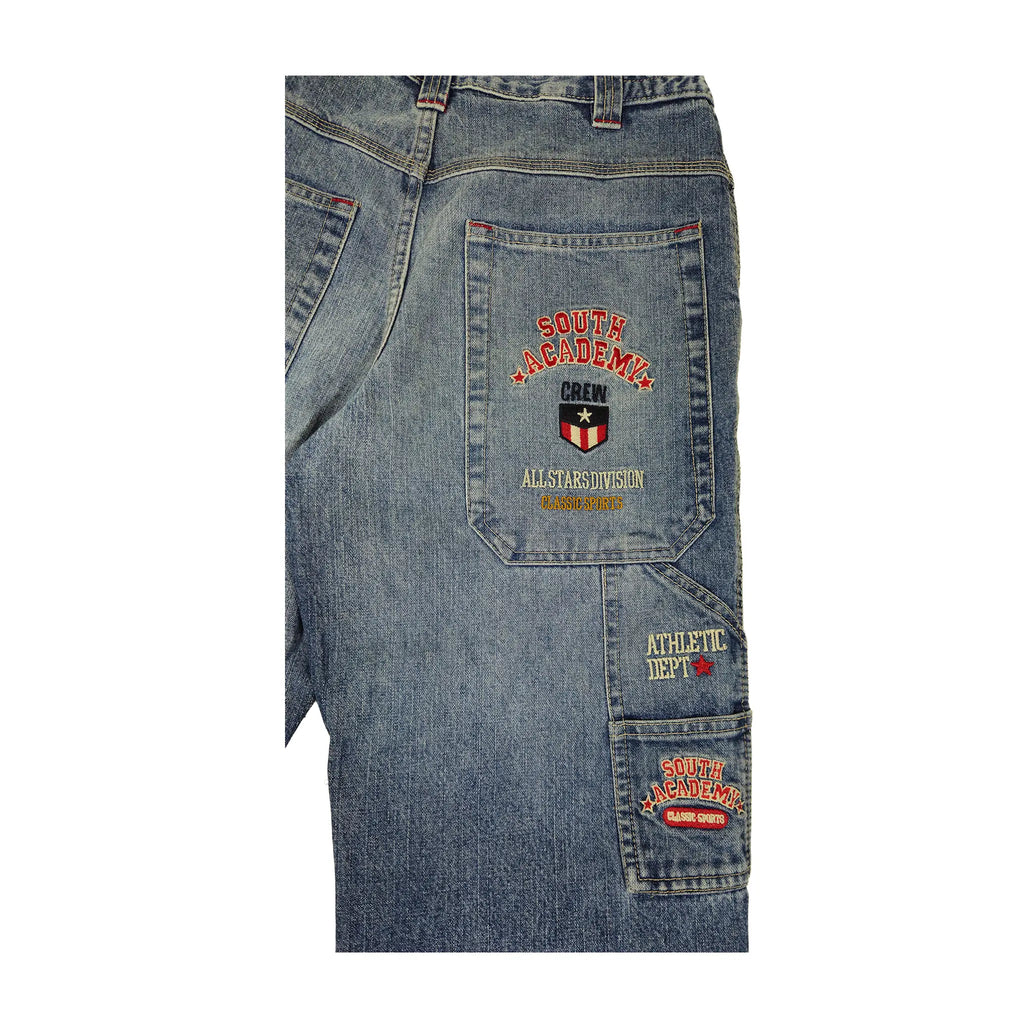 Vintage Y2K "Here & There" C&A South Academy Broderte Carpenter Skater Jeans