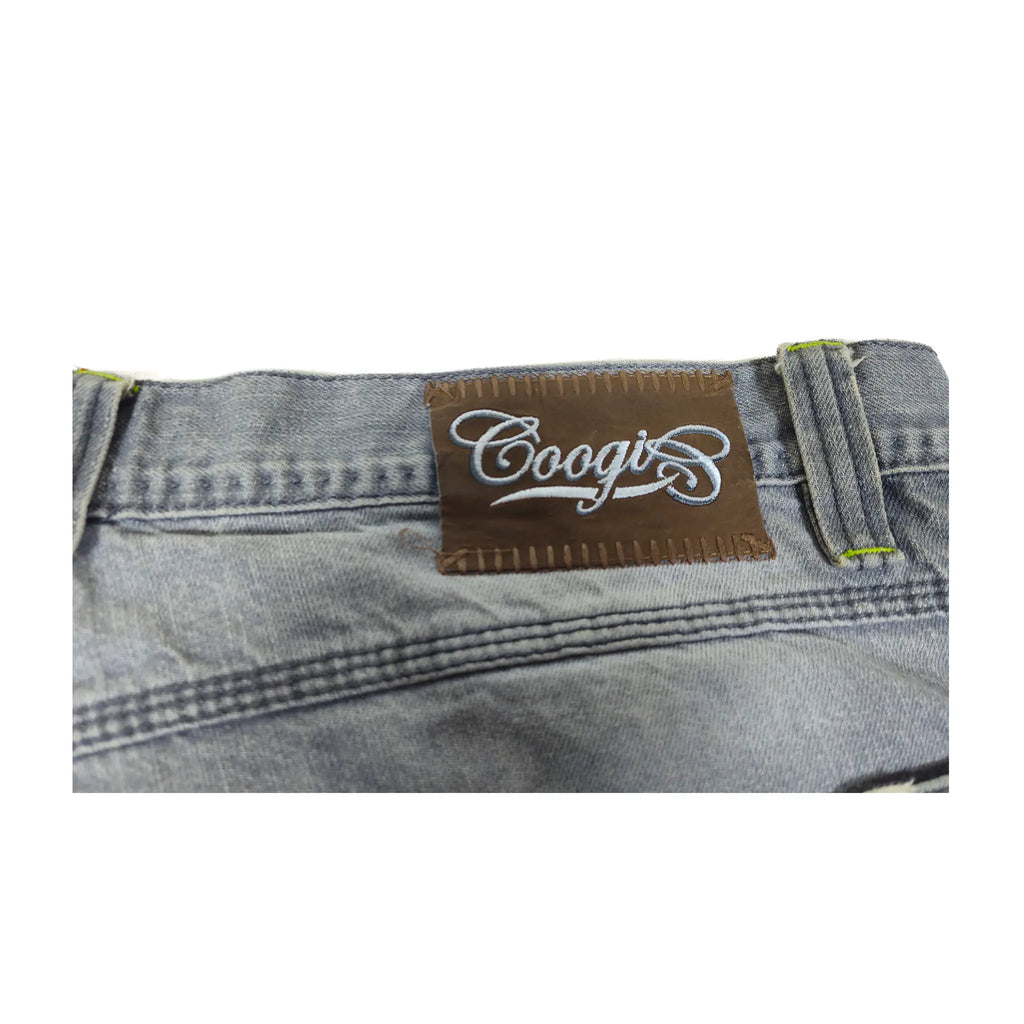 Vintage Y2K Coogi baggy jeans med kontrastsøm i falmet grå