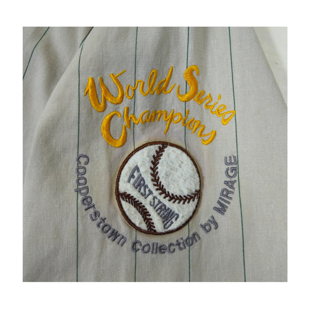 Vintage 90-talls Mirage "First String" Oakland A's Reversible World Series Bomberjakke