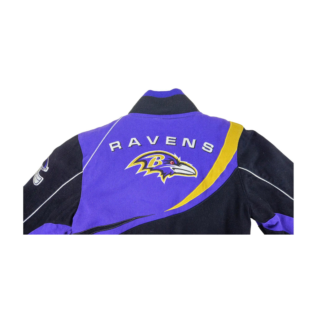 Retro G-III Baltimore Ravens vattert bomberjakke i tykt stoff