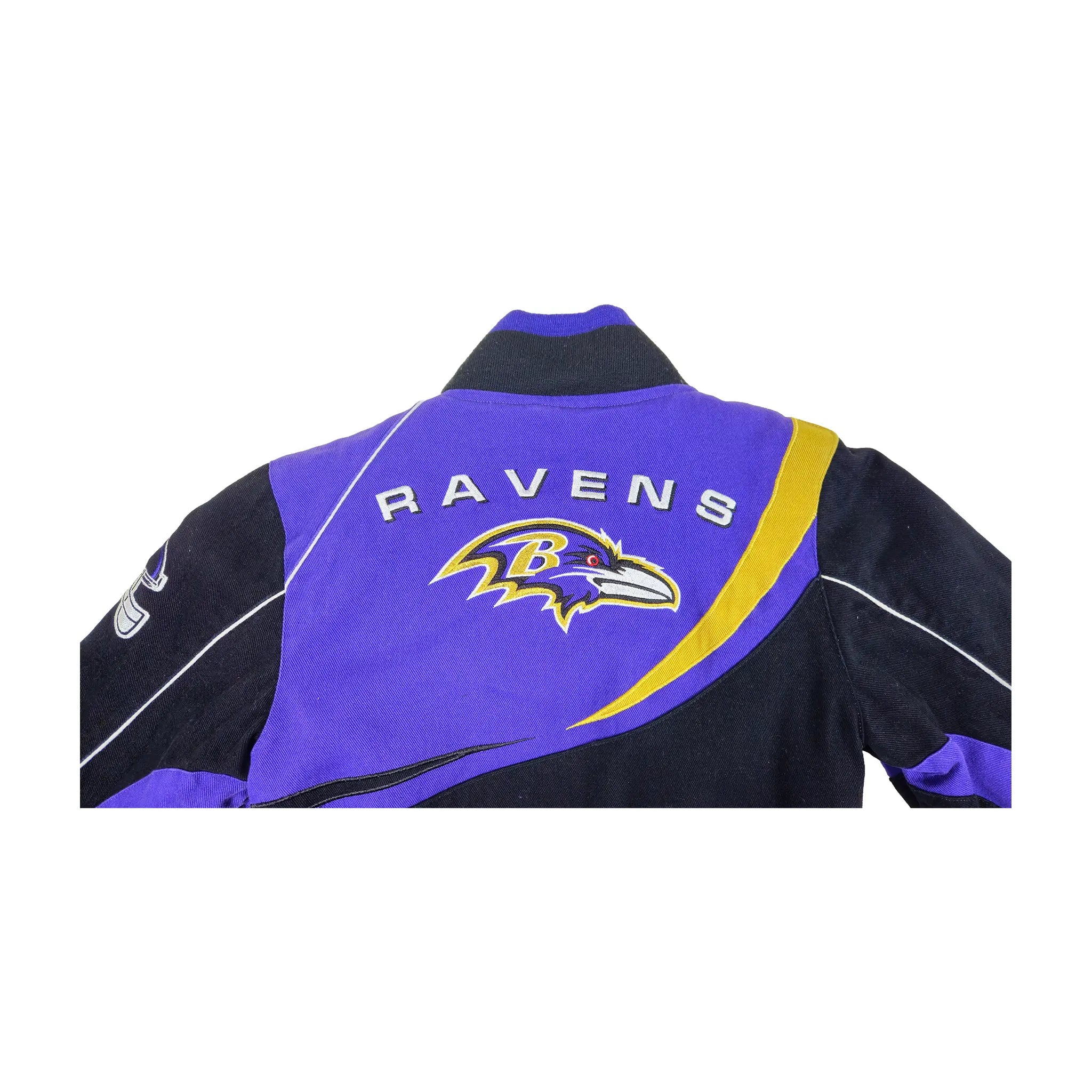 Retro G-III Baltimore Ravens vattert bomberjakke i tykt stoff