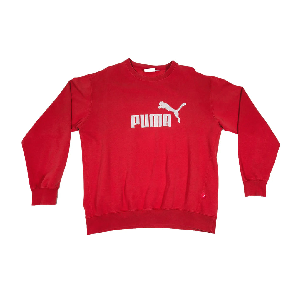 Puma rød og hvit sportscardigan