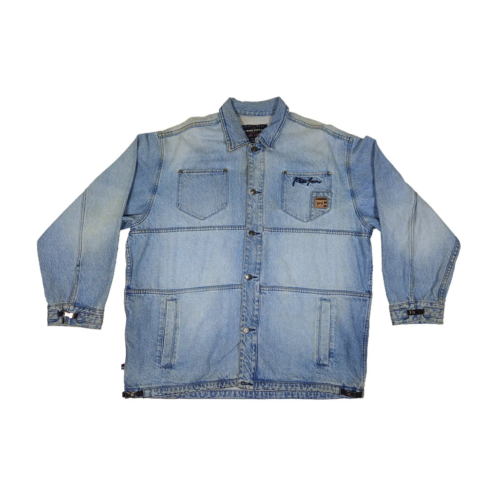 Vintage Phat Farm Archival Utility Tactical Buckle XXL Denimjakke