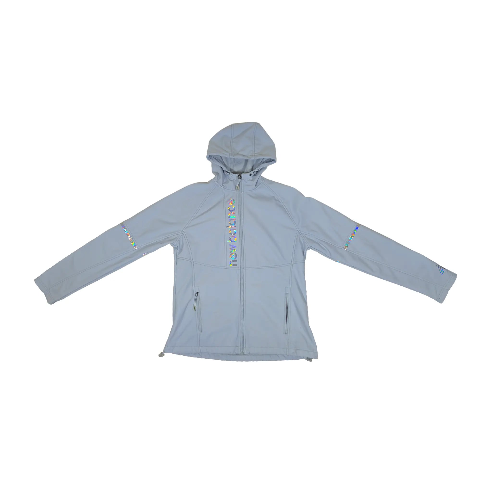 Vintage New Balance Regnbuefarget Holografisk Softshell Fleecejakke