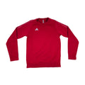 Adidas rød pinstripe genser med rund hals
