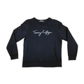 Tommy Hilfiger Marineblå Cursive Broderi Genser