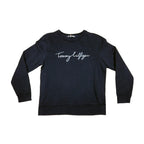 Tommy Hilfiger Marineblå Cursive Broderi Genser