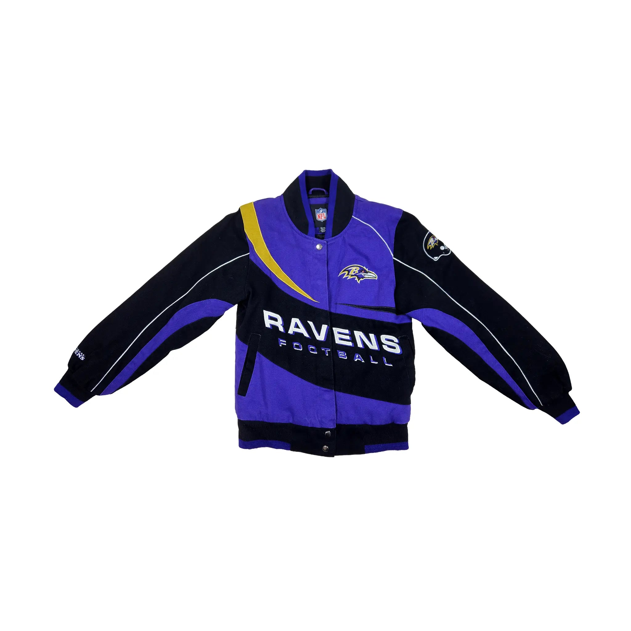 Retro G-III Baltimore Ravens vattert bomberjakke i tykt stoff