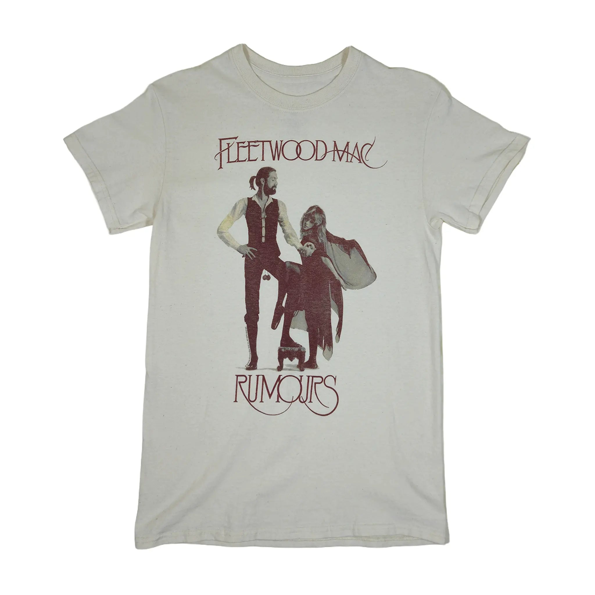Offisiell Fleetwood Mac "Rumours" Kremfarget Grafisk T-skjorte