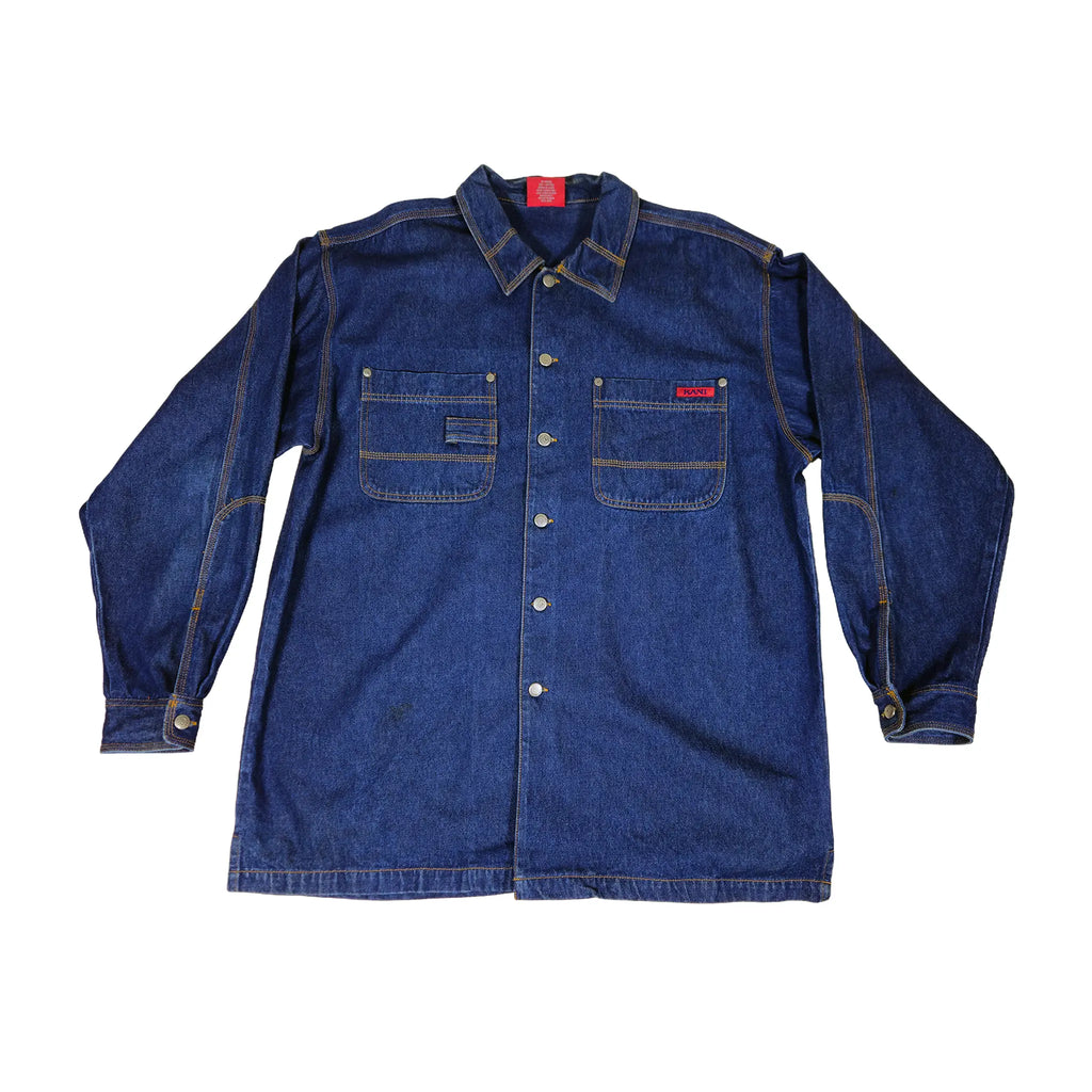 Vintage Karl Kani Jeans Kraftig Mørk Indigo Denim Overskjorte