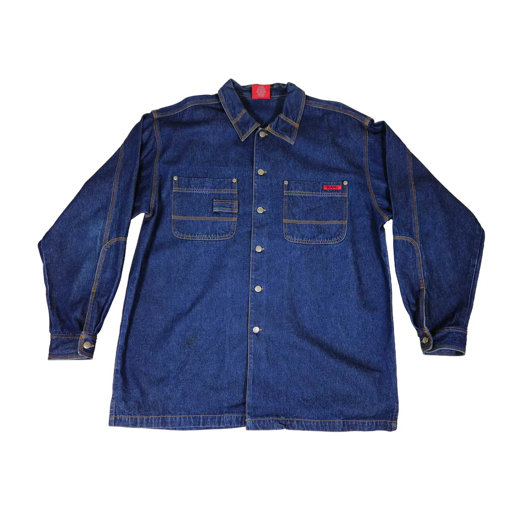Vintage Karl Kani Jeans Kraftig Mørk Indigo Denim Overskjorte