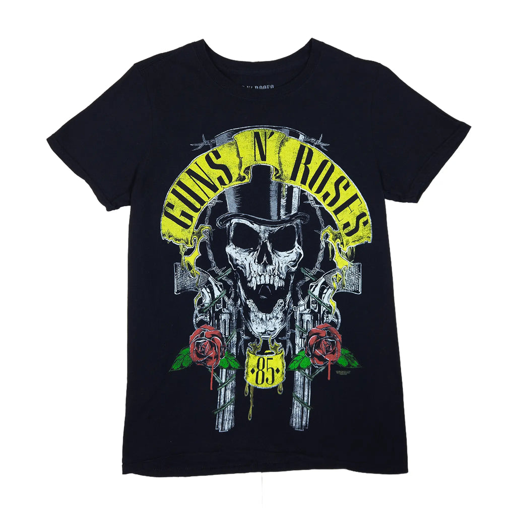 Offisiell Guns N' Roses Skull & Roses '85 Grafisk T-skjorte