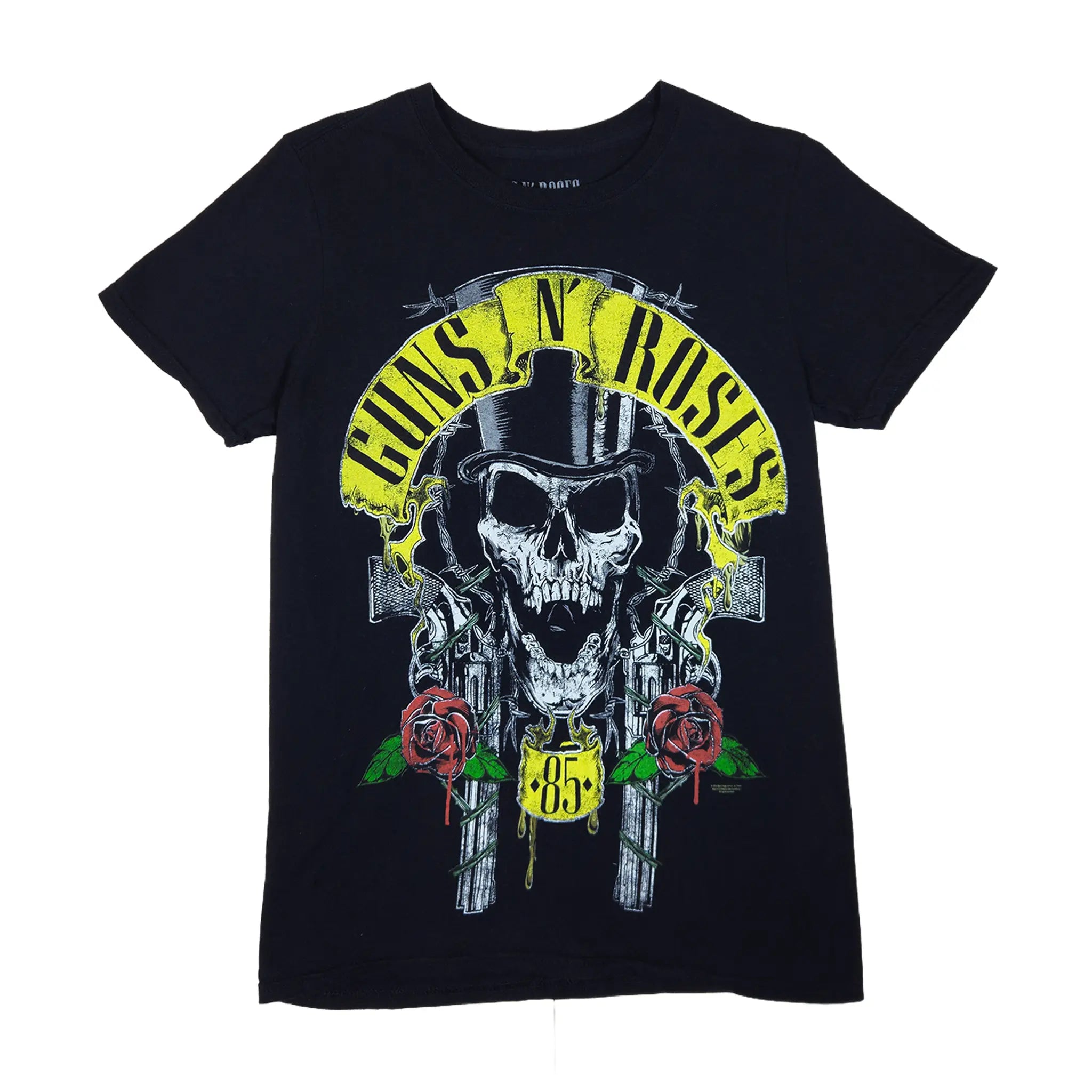 Offisiell Guns N' Roses Skull & Roses '85 Grafisk T-skjorte