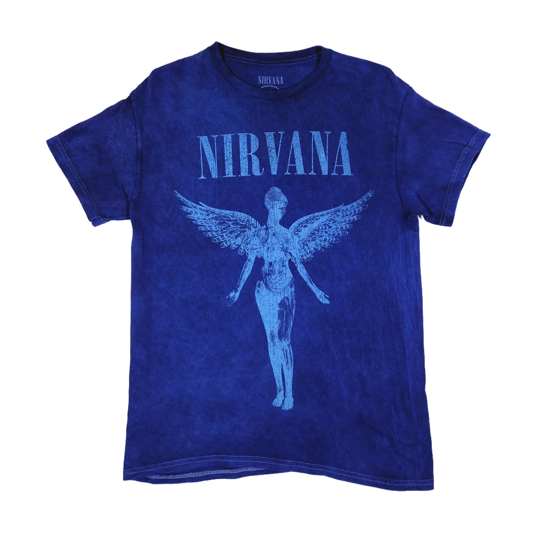 Nirvana «In Utero» mineralvasket t-skjorte i blått