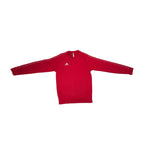 Adidas rød pinstripe genser med rund hals