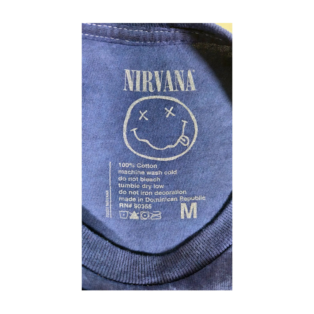 Nirvana «In Utero» mineralvasket t-skjorte i blått