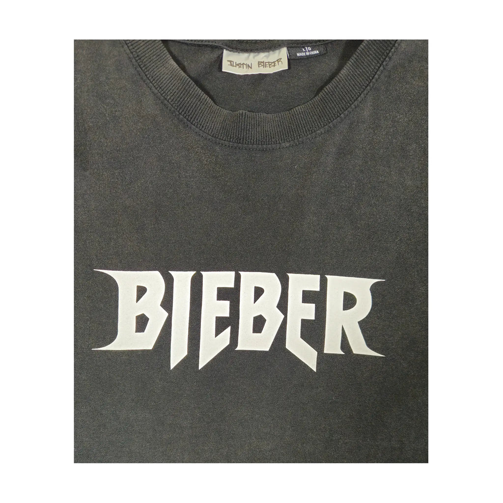 Justin Bieber "Purpose Tour" Gothic Logo T-skjorte