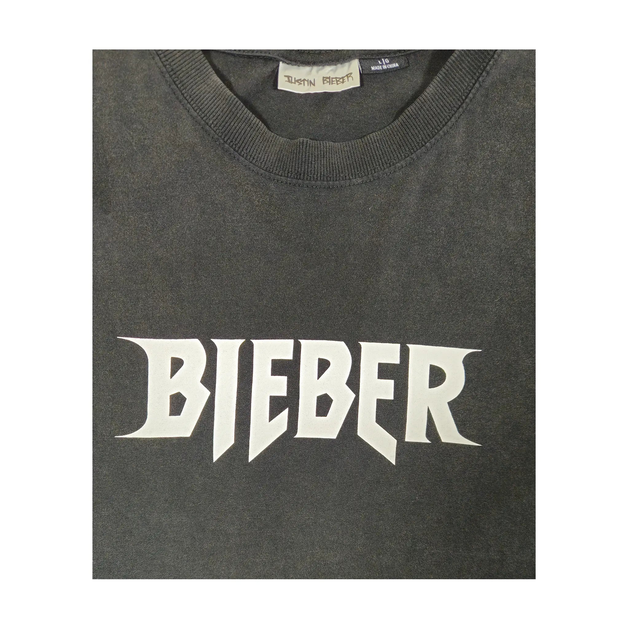 Justin Bieber "Purpose Tour" Gothic Logo T-skjorte