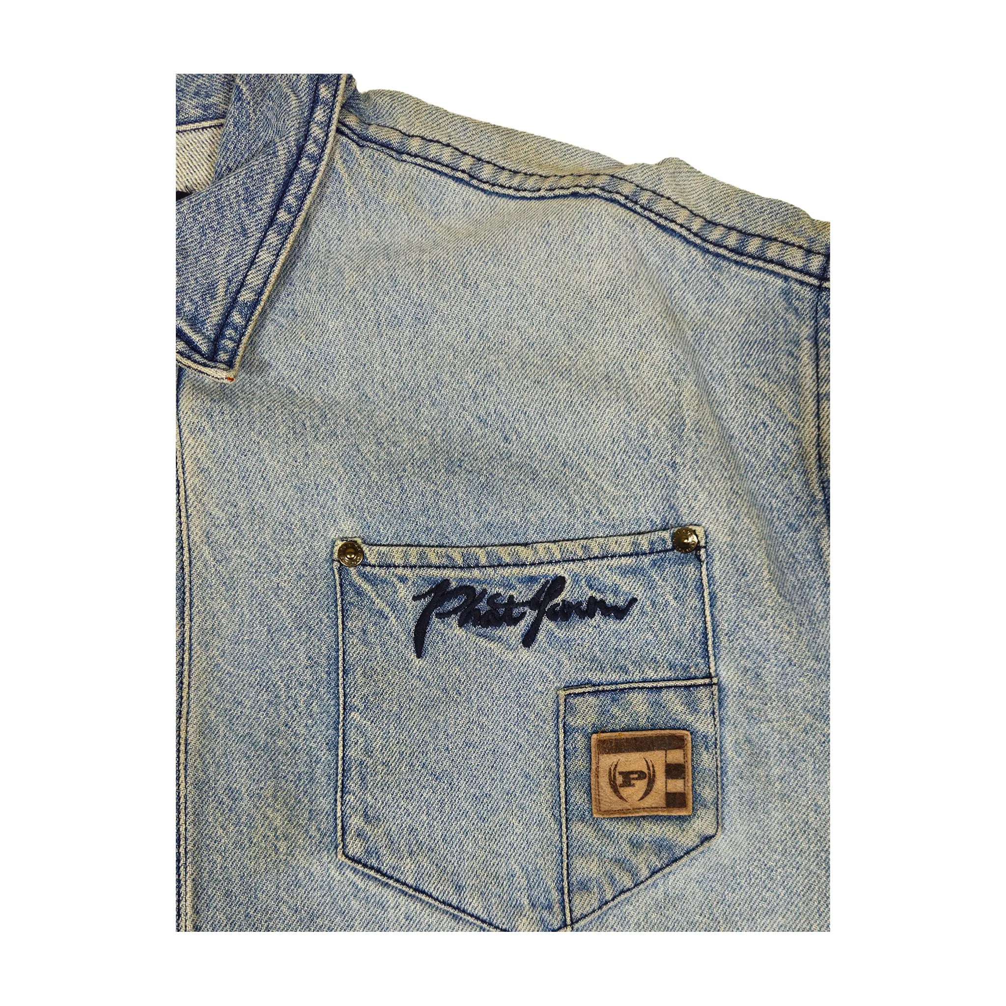 Vintage Phat Farm Archival Utility Tactical Buckle XXL Denimjakke