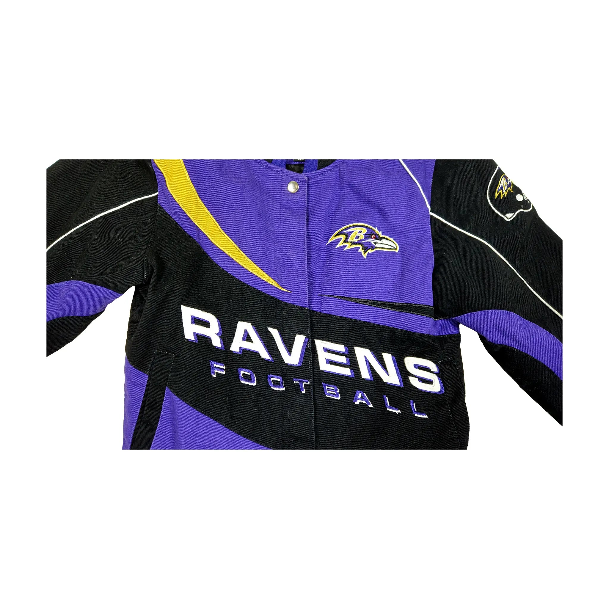 Retro G-III Baltimore Ravens vattert bomberjakke i tykt stoff