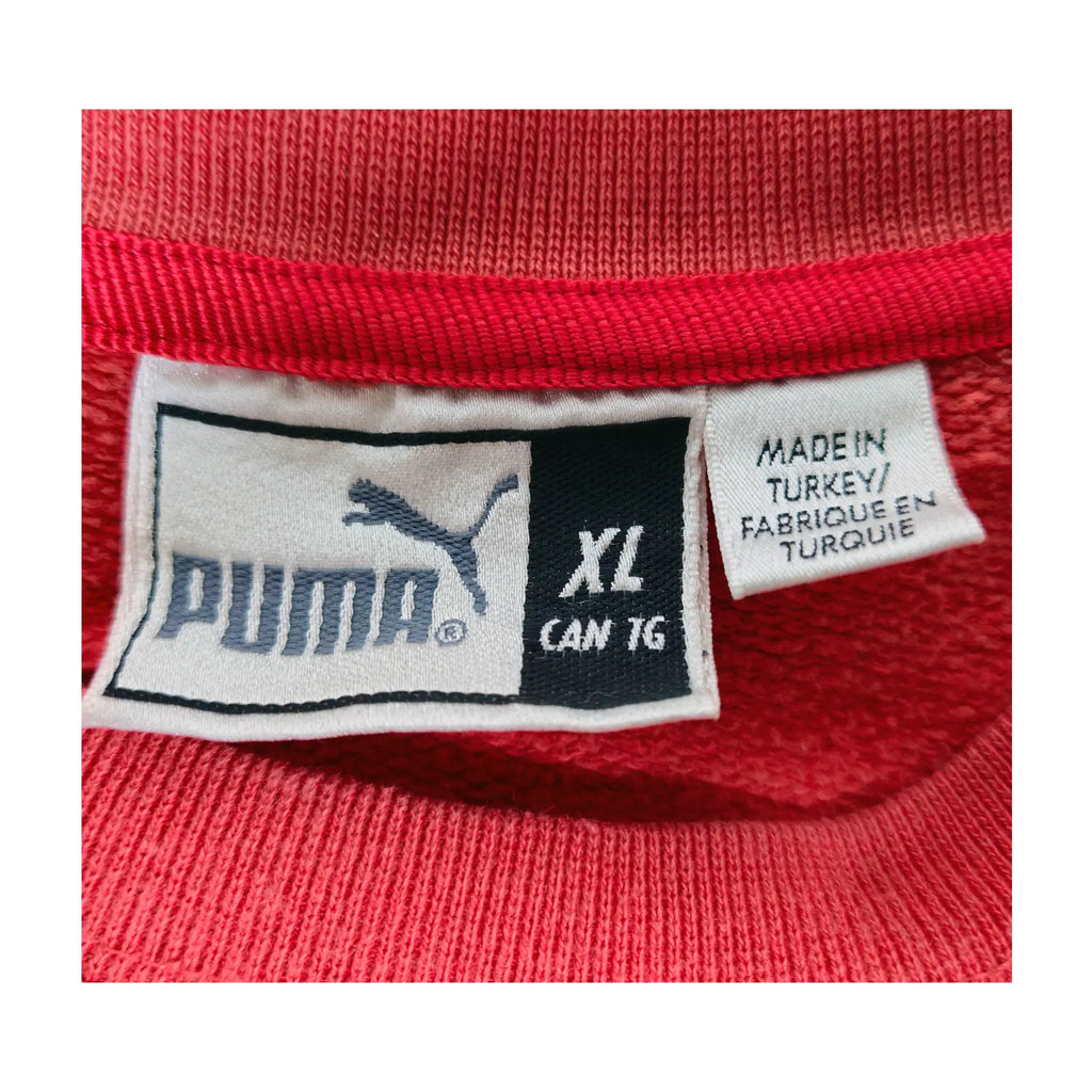 Puma rød og hvit sportscardigan