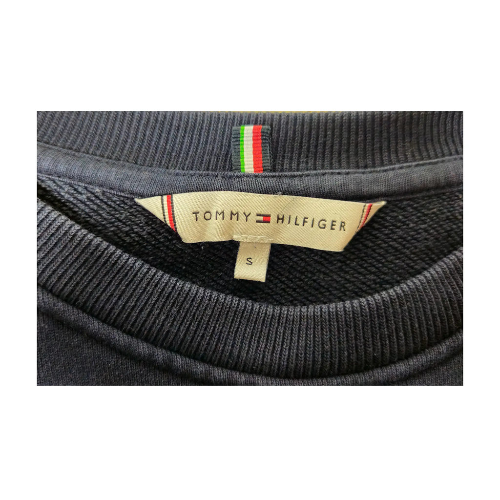 Tommy Hilfiger Marineblå Cursive Broderi Genser