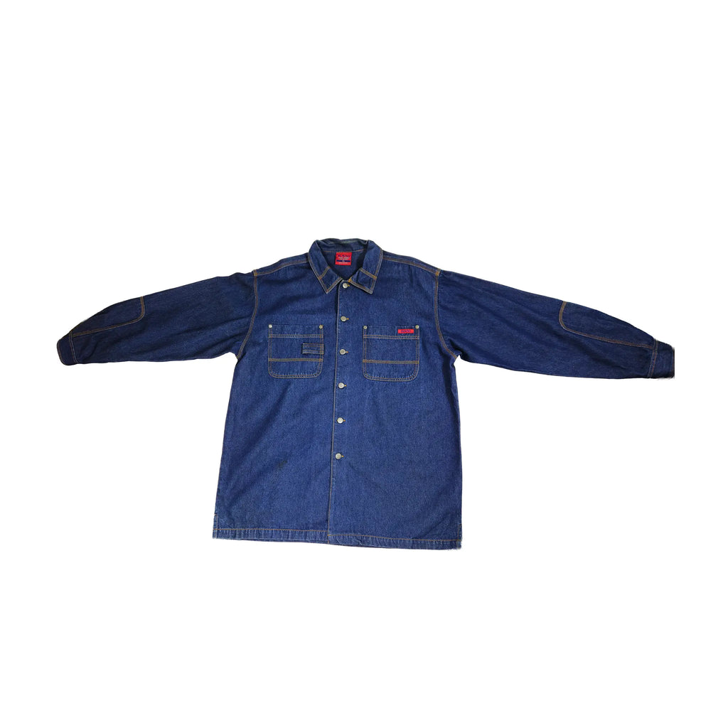 Vintage Karl Kani Jeans Kraftig Mørk Indigo Denim Overskjorte