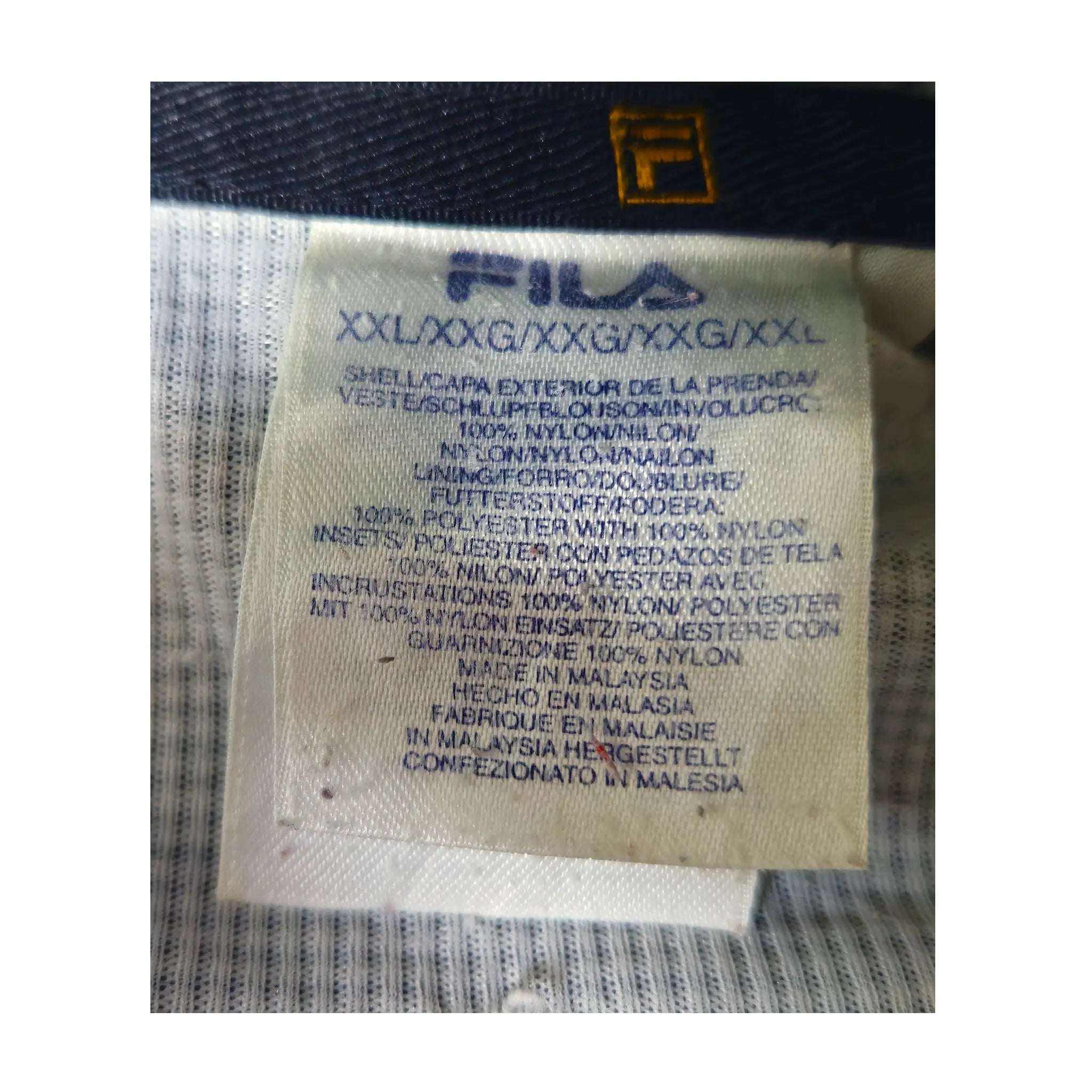 Vintage Y2K Fila Color-Block Skalljakke
