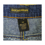 Vintage Y2K Rocawear Regnbue-monogram broderte Plus-Size Jeans