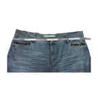 Vintage Y2K Chams Jeans Co. heavily studdet og brodert store størrelse cropped baggy jeans