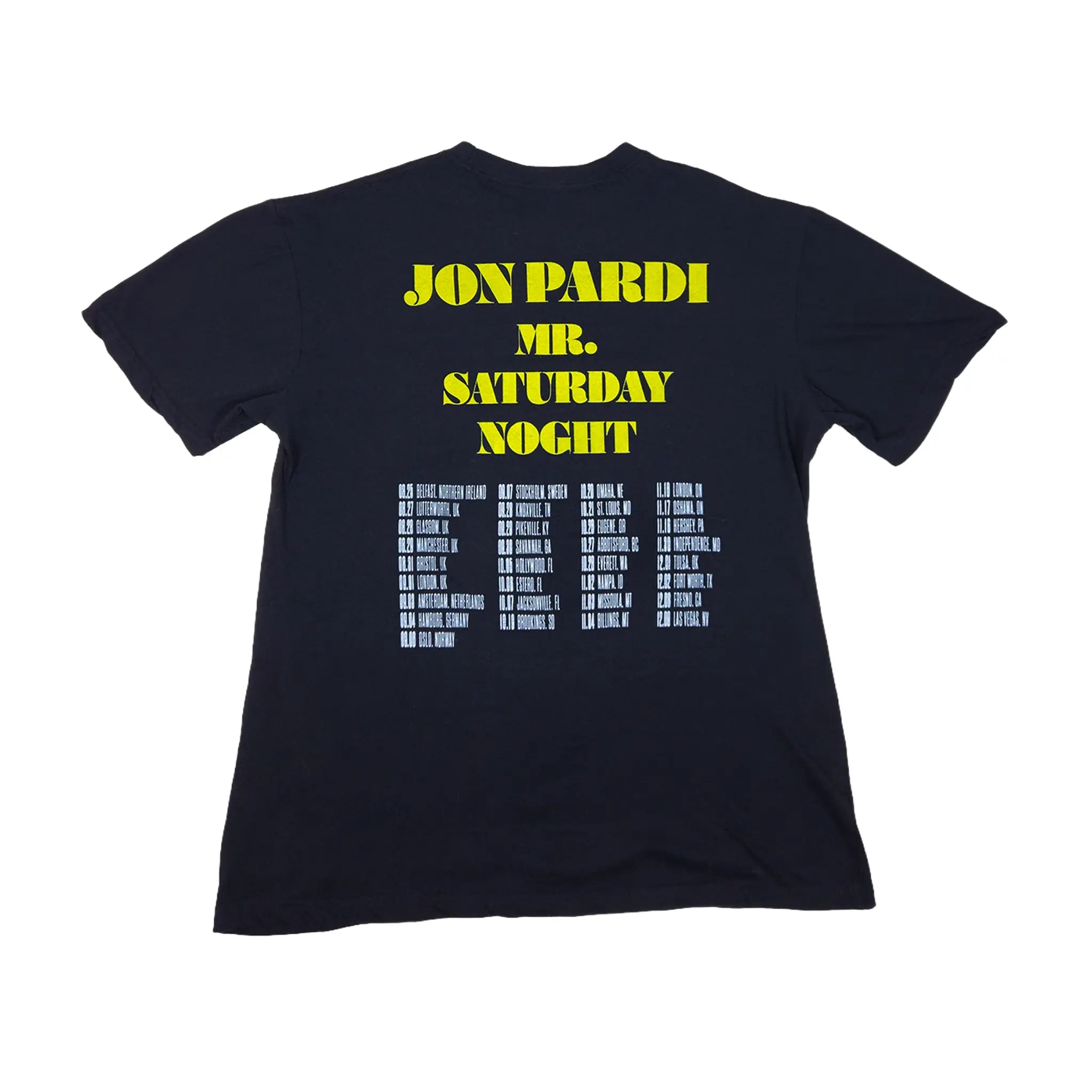 Offisiell Jon Pardi 2023 "Mr. Saturday Night" Tour T-skjorte