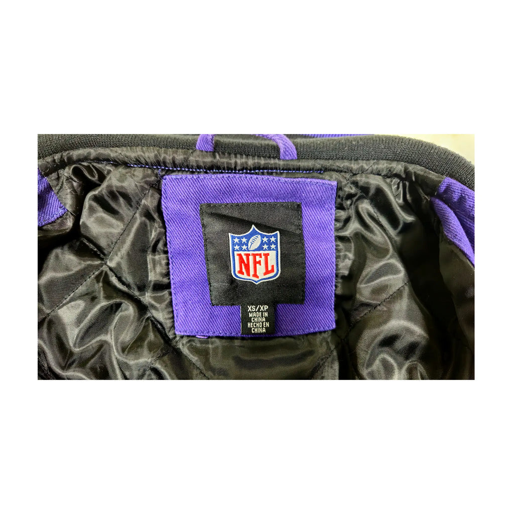 Retro G-III Baltimore Ravens vattert bomberjakke i tykt stoff