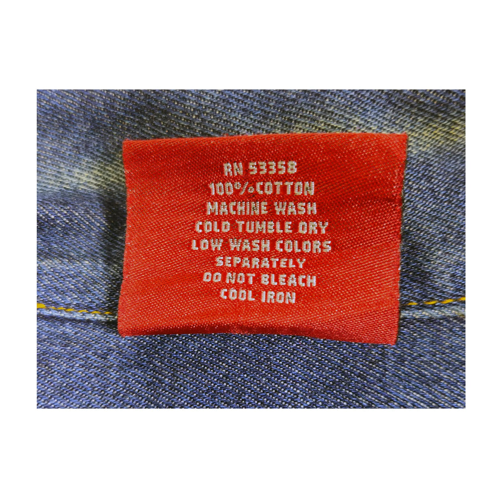 Vintage Karl Kani Jeans Kraftig Mørk Indigo Denim Overskjorte