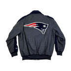 Retro tungvekts bomberjakke i ull fra midten av 2000-tallet – Patriots-utgave