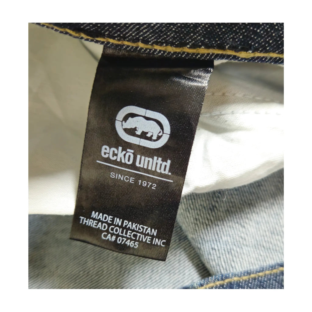 Vintage Ecko Unltd. Athletic Fit Størrelse 40 Mørkvaskede Jeans