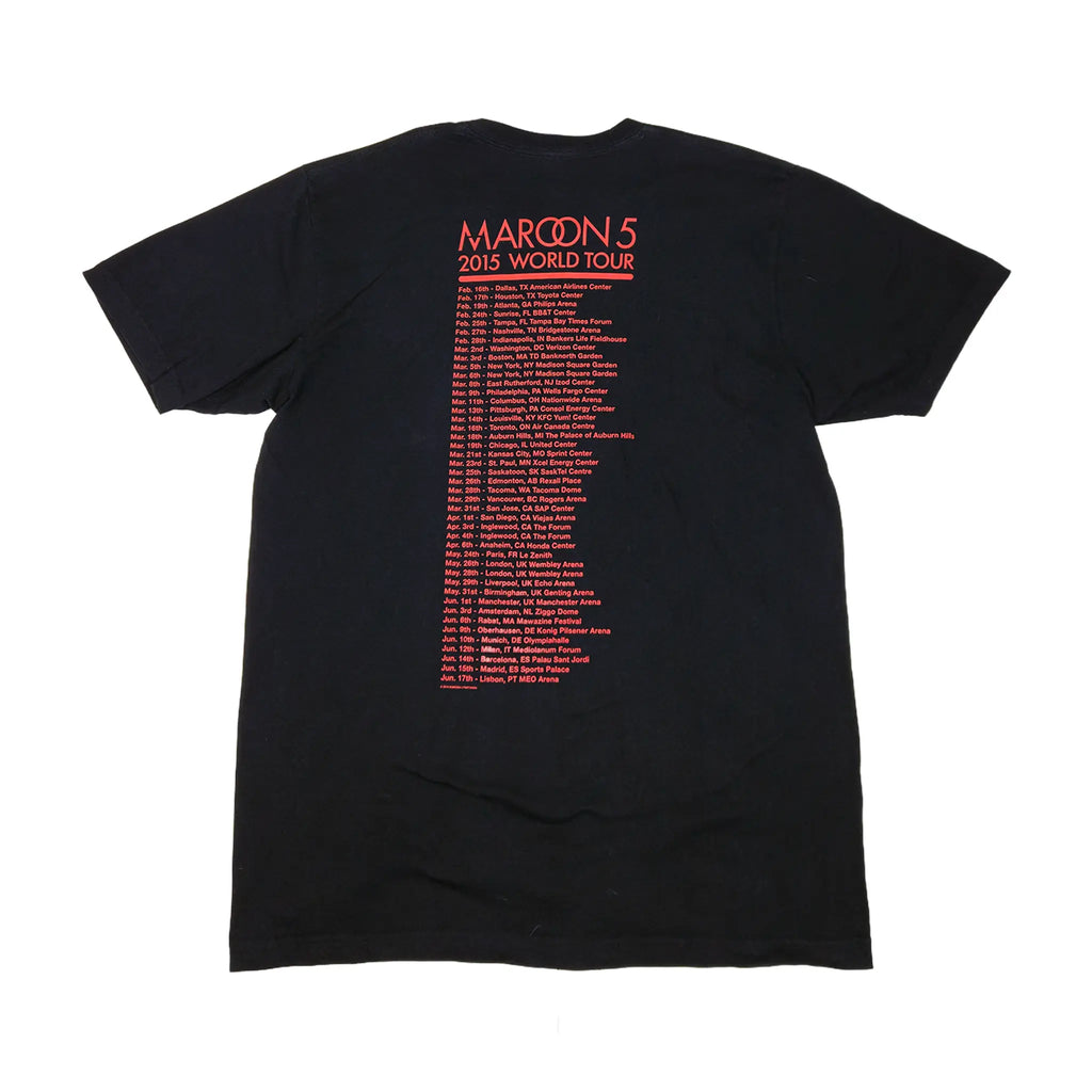 Offisiell Maroon 5 2015 "V" World Tour Tee