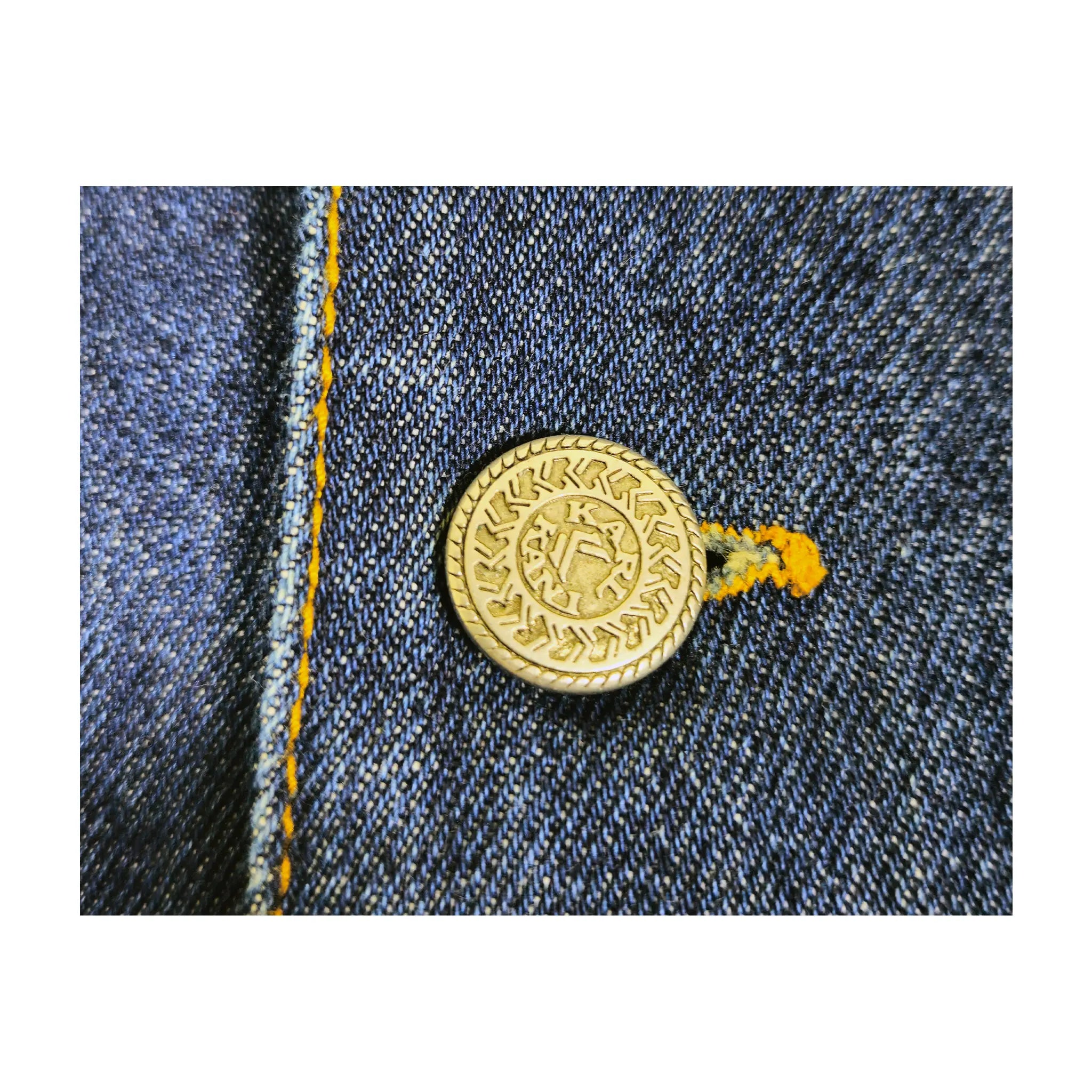 Vintage Karl Kani Jeans Kraftig Mørk Indigo Denim Overskjorte