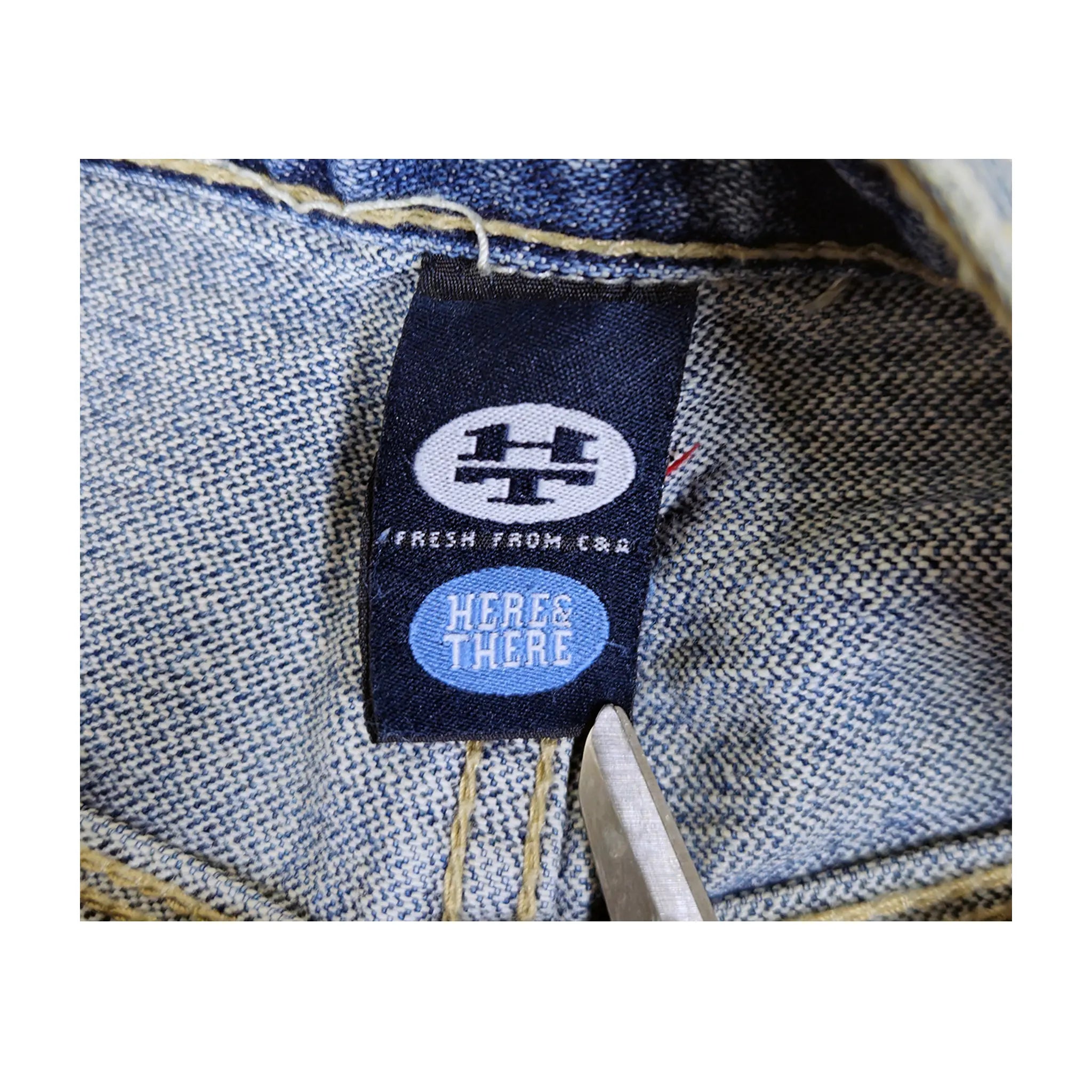 Vintage Y2K "Here & There" C&A South Academy Broderte Carpenter Skater Jeans