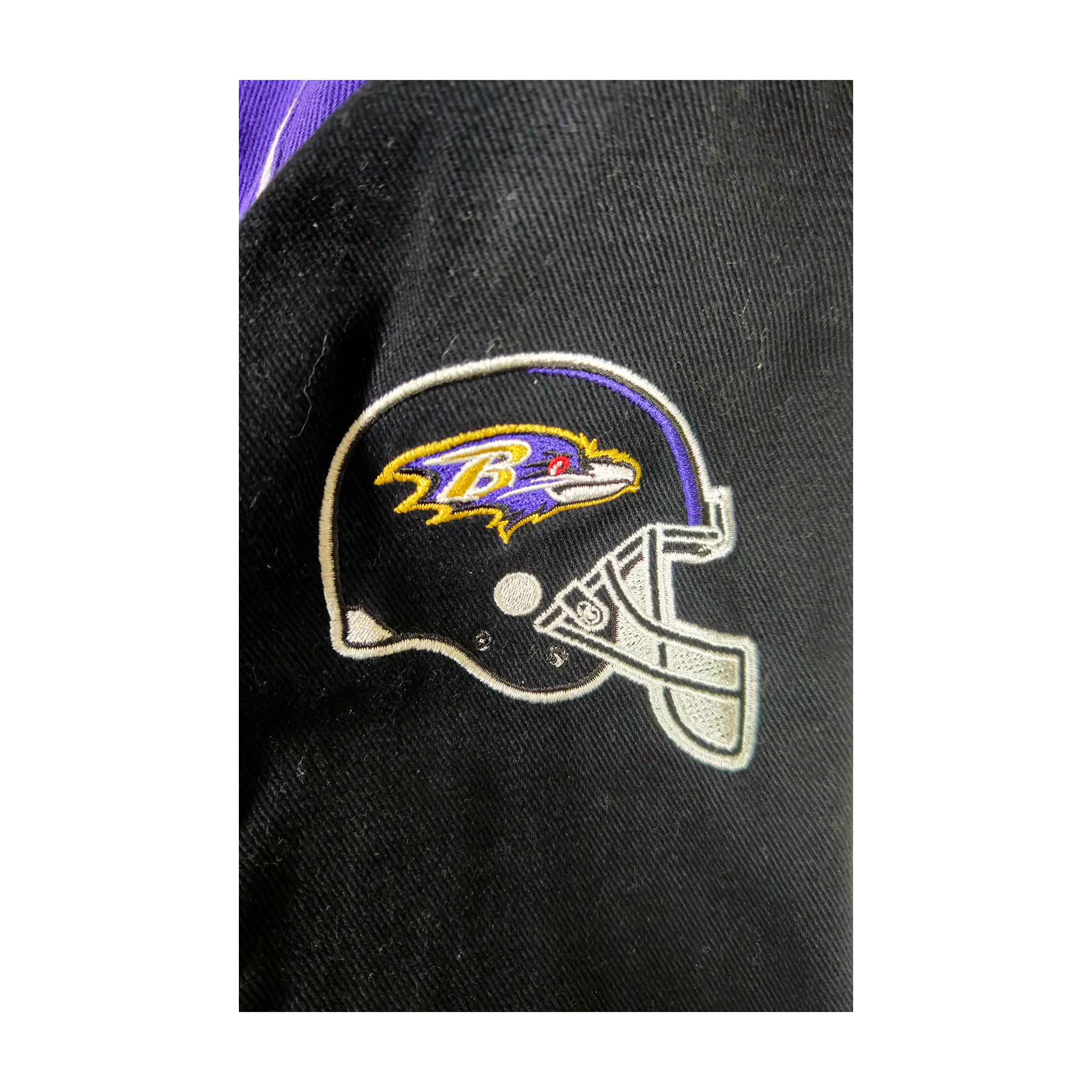 Retro G-III Baltimore Ravens vattert bomberjakke i tykt stoff