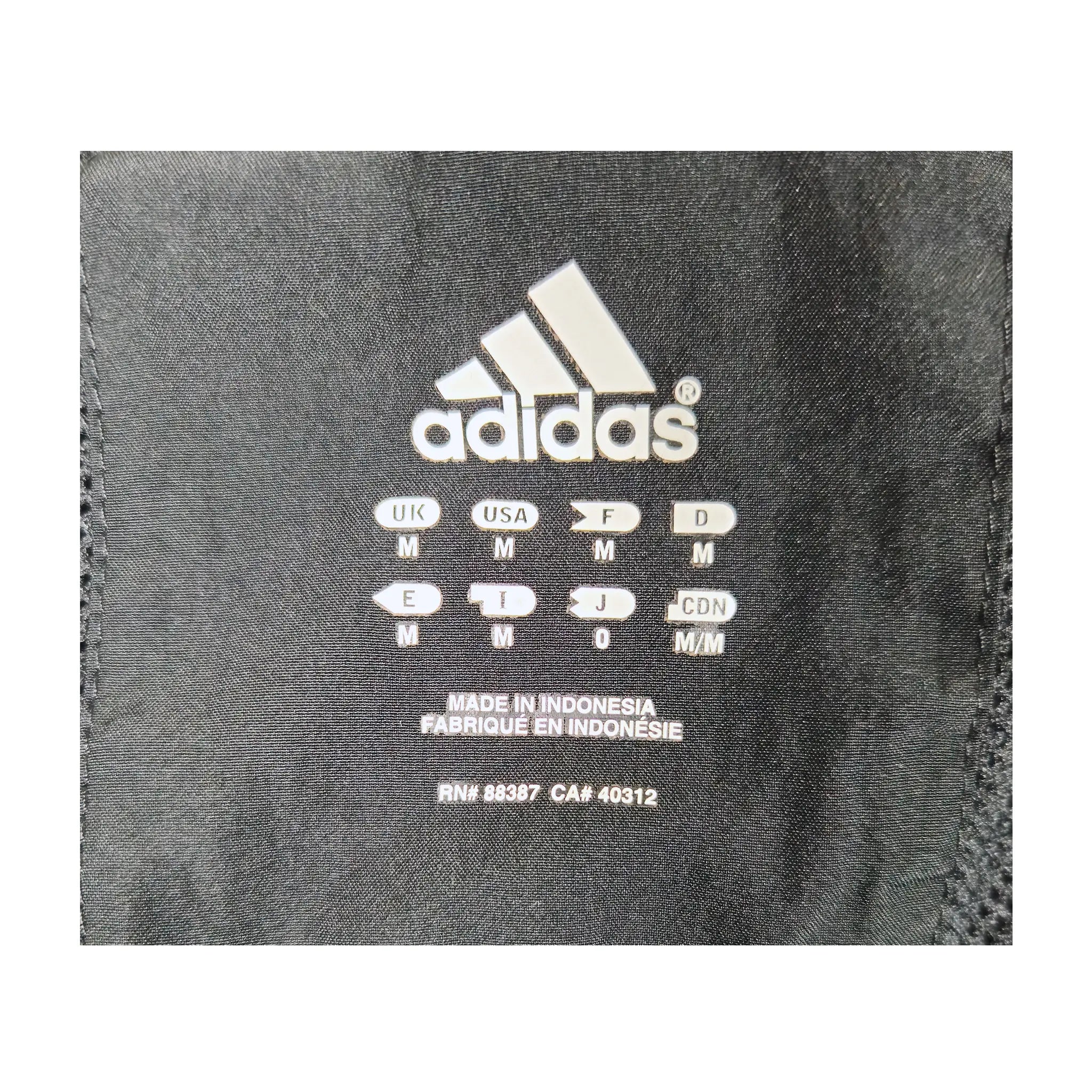 Adidas blå 3-Stripes vindbukse