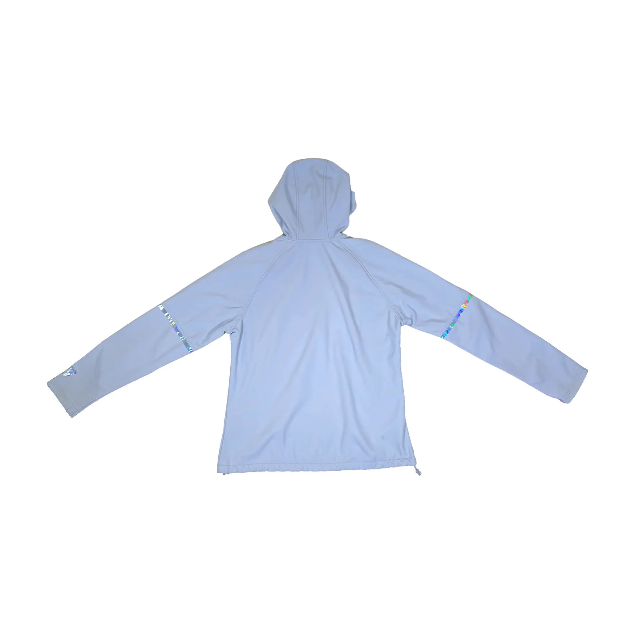 Vintage New Balance Regnbuefarget Holografisk Softshell Fleecejakke