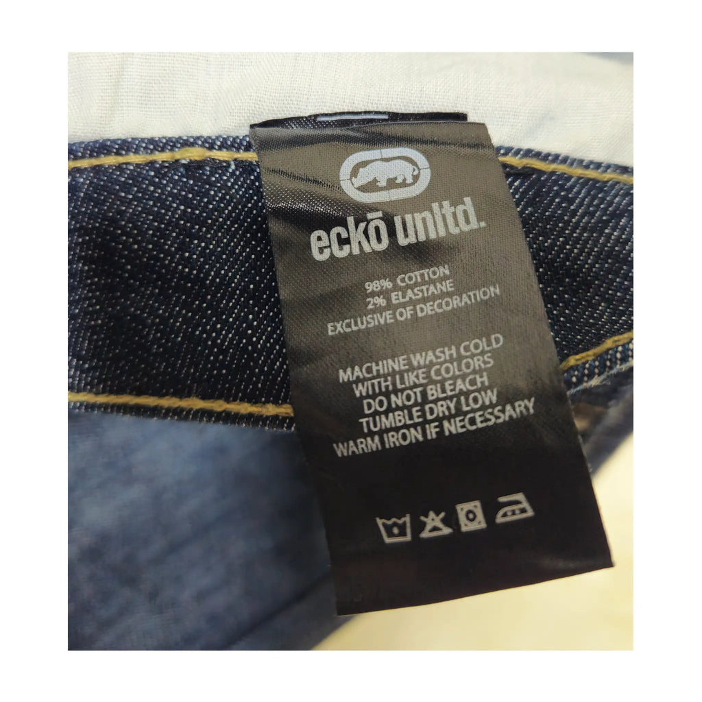 Vintage Ecko Unltd. Athletic Fit Størrelse 40 Mørkvaskede Jeans