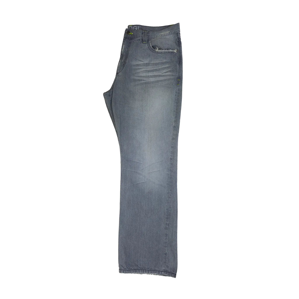 Vintage Y2K Coogi baggy jeans med kontrastsøm i falmet grå