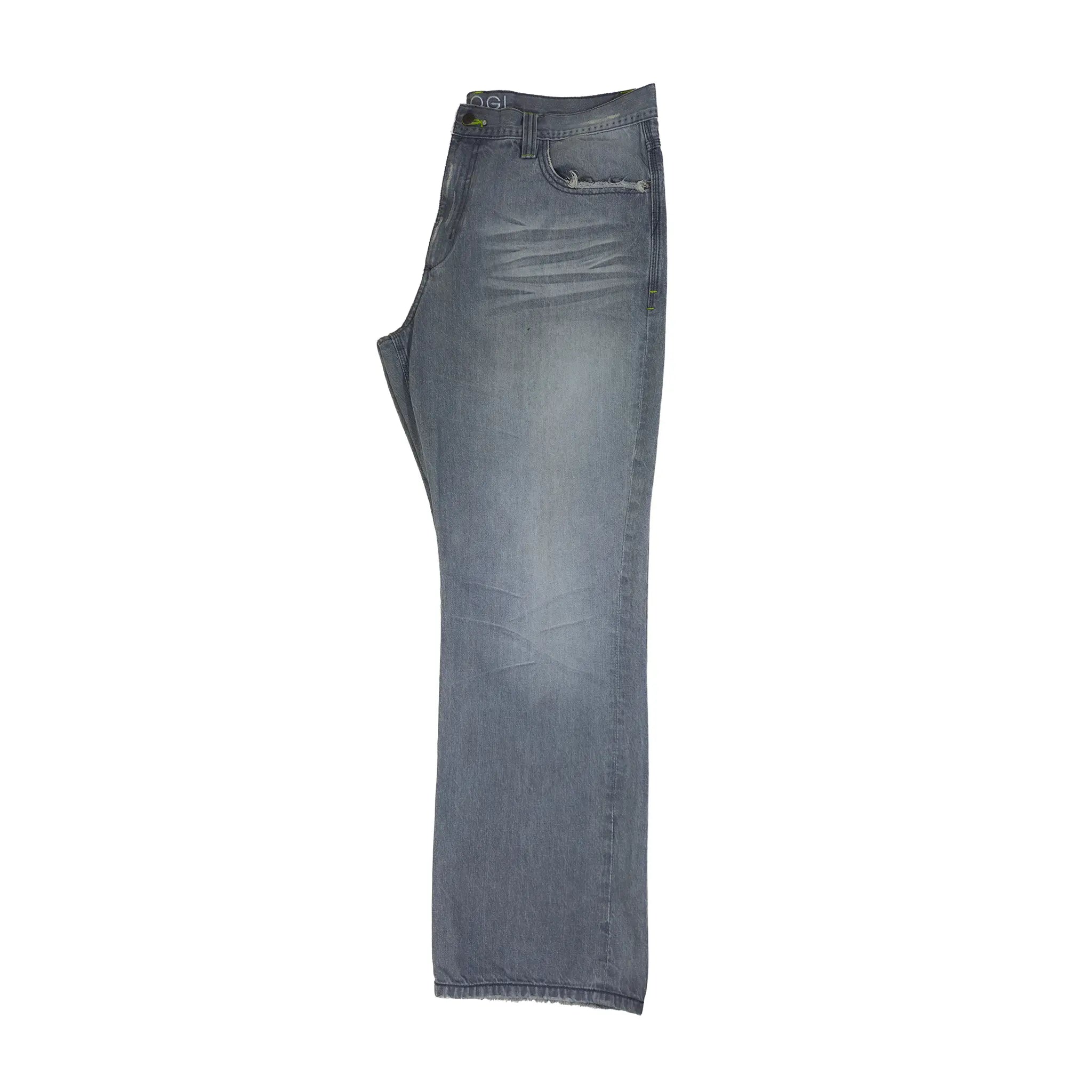 Vintage Y2K Coogi baggy jeans med kontrastsøm i falmet grå