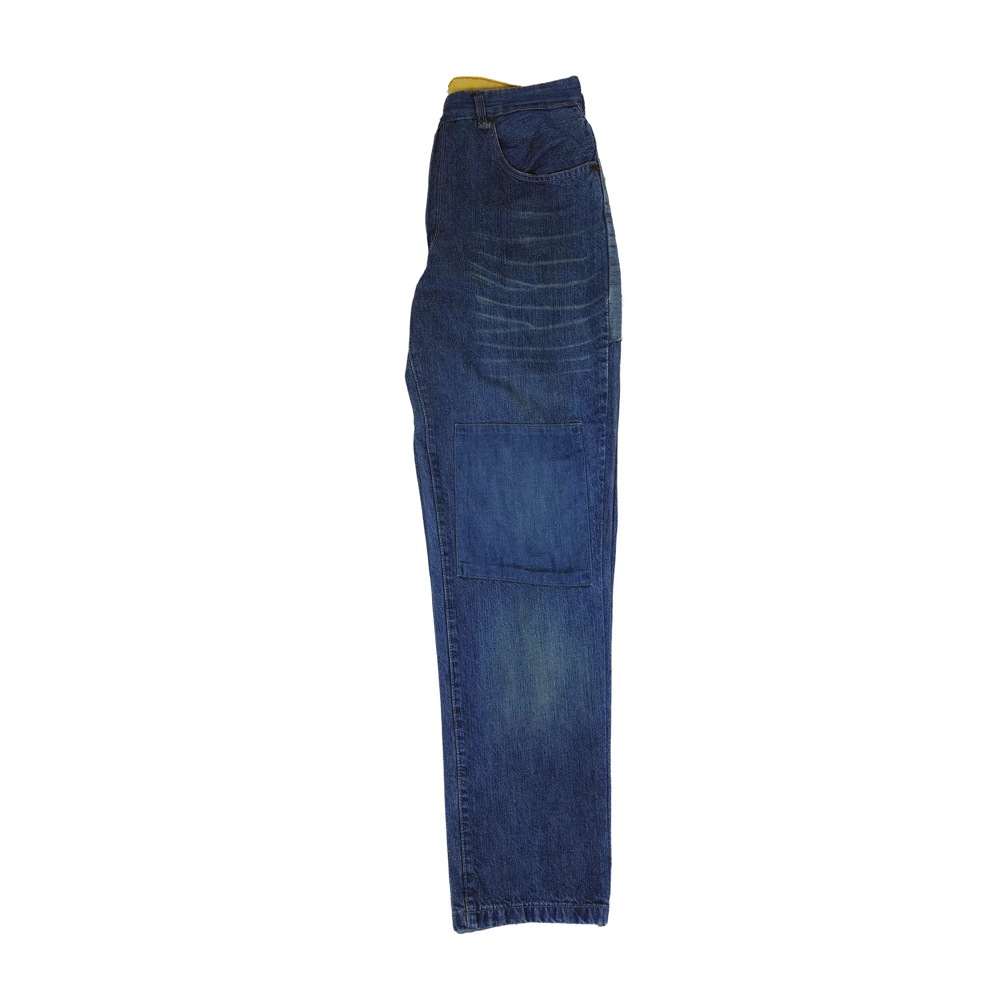 Vintage Y2K Ecko Unltd. Asymmetriske lappeteknikk jeans med flere paneler for skatere