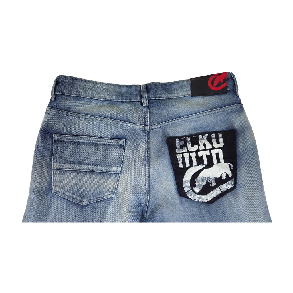 Vintage Y2K Ecko Unltd. Moto Straight Jeans med grafisk panel